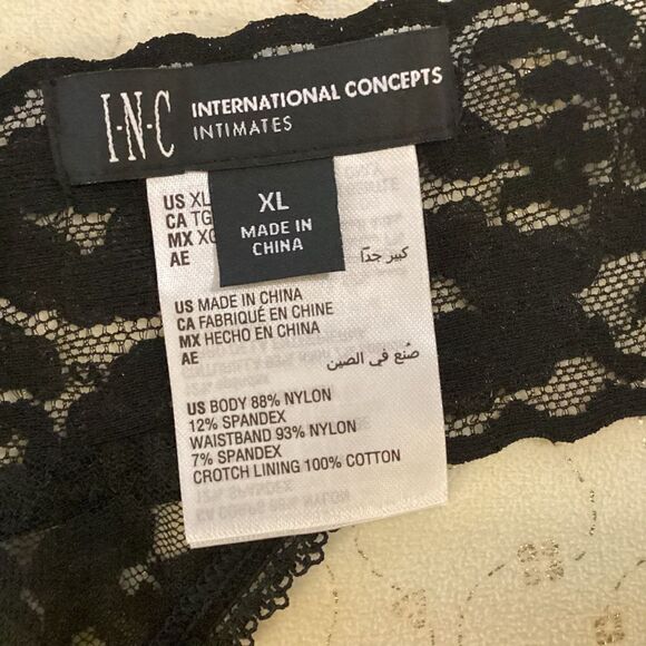 COPY - NWT. INC Intern’l Concepts Brand, a Macy’s Brand, Women’s XL Black Lacy … - Picture 10 of 10